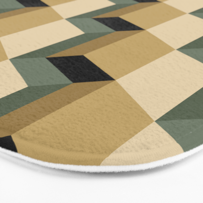 Cuboid Geometric Abstract Shapes Pattern XII Bath Mat Gallery Image 3
