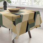 Cuboid Geometric Abstract Shapes Pattern XII Tablecloth Gallery Image 3