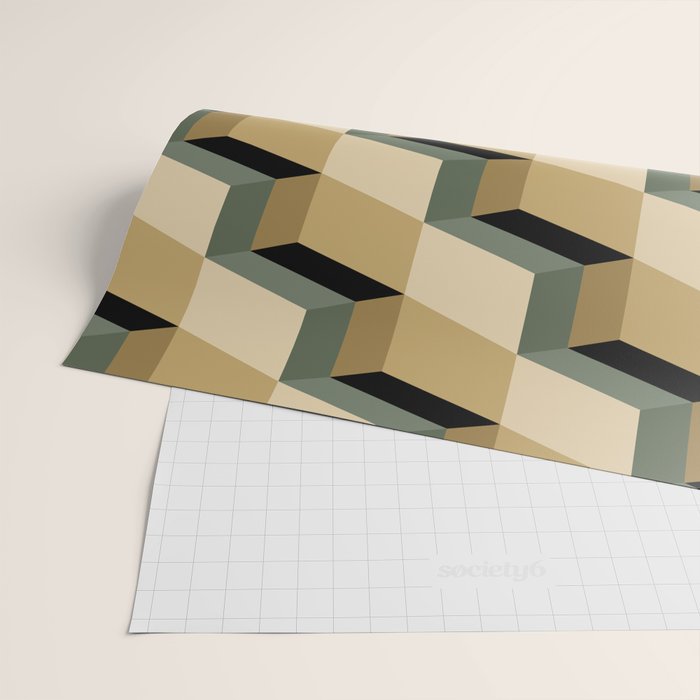 Cuboid Geometric Abstract Shapes Pattern XII Wrapping Paper Gallery Image 2