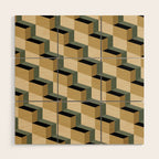 Cuboid Geometric Abstract Shapes Pattern XII Wood Wall Art Gallery Image 1