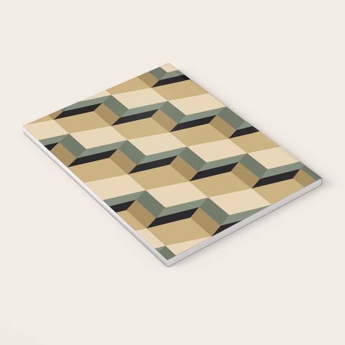 Cuboid Geometric Abstract Shapes Pattern XII Notebook Gallery Image 3
