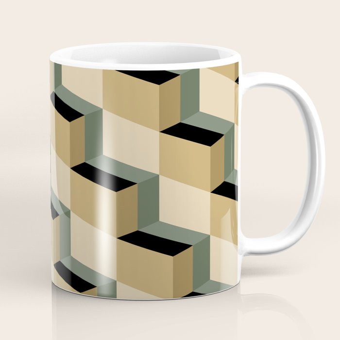Cuboid Geometric Abstract Shapes Pattern XII Coffee Mug Gallery Image 1