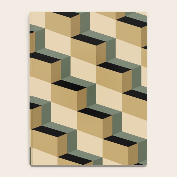 Cuboid Geometric Abstract Shapes Pattern XII Notebook Gallery Image 4