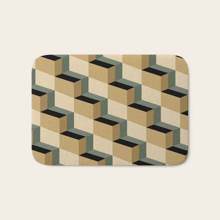 Cuboid Geometric Abstract Shapes Pattern XII Bath Mat Gallery Image 1