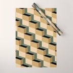 Cuboid Geometric Abstract Shapes Pattern XII Wrapping Paper Gallery Image 1