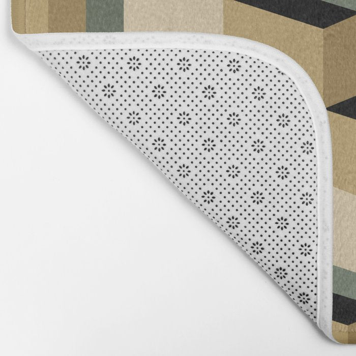 Cuboid Geometric Abstract Shapes Pattern XII Bath Mat Gallery Image 2