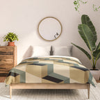 Cuboid Geometric Abstract Shapes Pattern XII Comforter Gallery Image 3