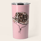 Yeehaw Cowboy Hat Inspired by PANTONE 17 1230 Mocha Mousse Travel Mug Gallery Image 1