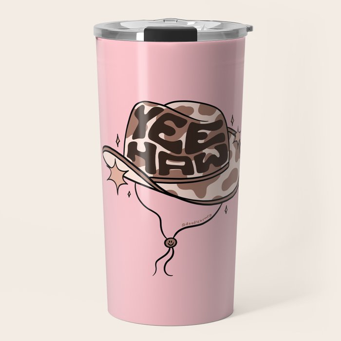 Yeehaw Cowboy Hat Inspired by PANTONE 17 1230 Mocha Mousse Travel Mug Gallery Image 1
