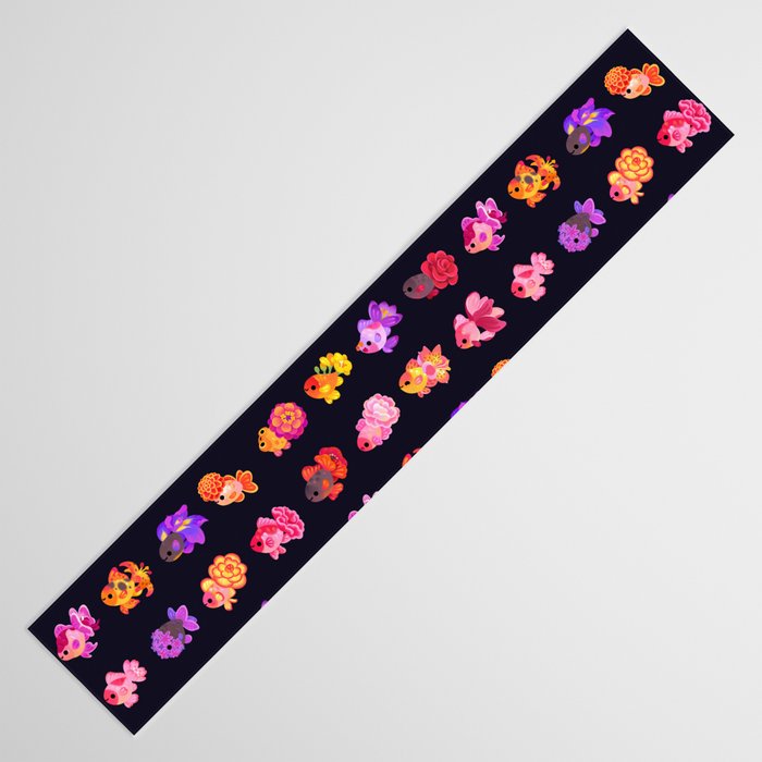 Flower goldfish - dark Table Runner Gallery Image 3