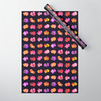 Flower goldfish - dark Wrapping Paper Gallery Image 1