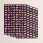 Flower goldfish - dark Wrapping Paper Gallery Image 3