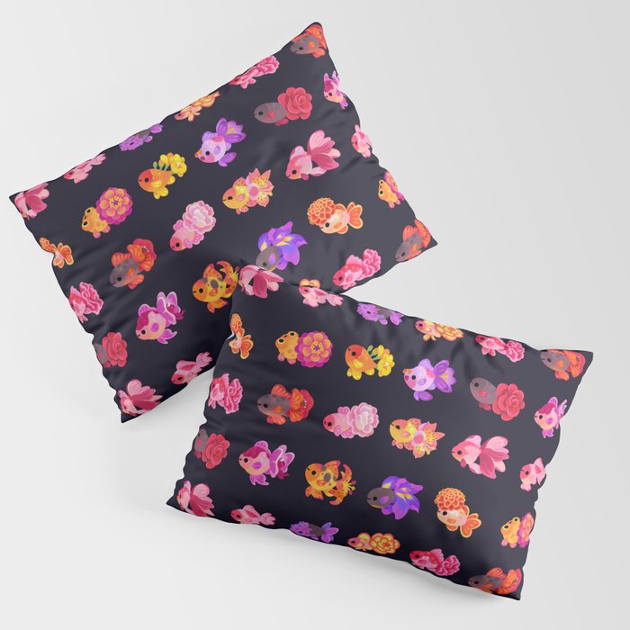Flower goldfish - dark Pillow Sham Gallery Image 3