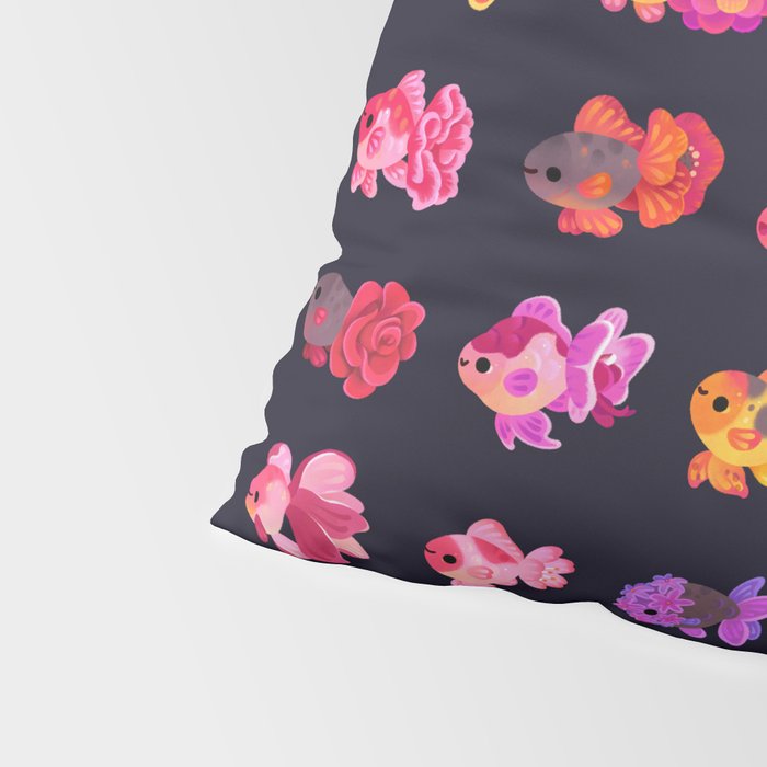 Flower goldfish - dark Pillow Sham Gallery Image 4