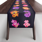 Flower goldfish - dark Table Runner Gallery Image 1
