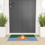 Chill Cat in Orange & Green Welcome Mat Gallery Image 3