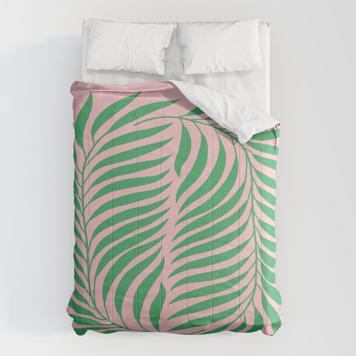 Two Ferns: Azalea & Ocean Green Comforter Gallery Image 6