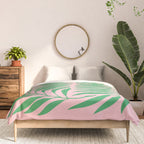 Two Ferns: Azalea & Ocean Green Comforter Gallery Image 3