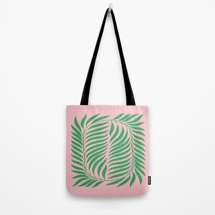 Two Ferns: Azalea & Ocean Green Tote Bag Gallery Image 2