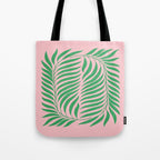 Two Ferns: Azalea & Ocean Green Tote Bag Gallery Image 1