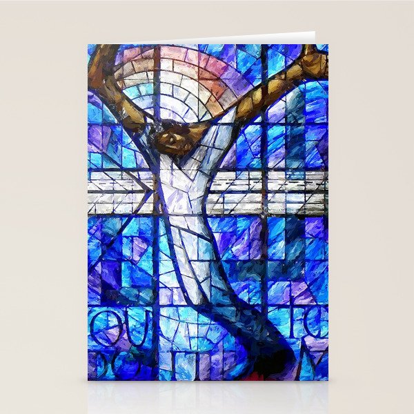 African American Portrait Painting of the Wales window at the 16th Street Baptist by Jeanpaul Ferro Stationery Card Gallery Image 2