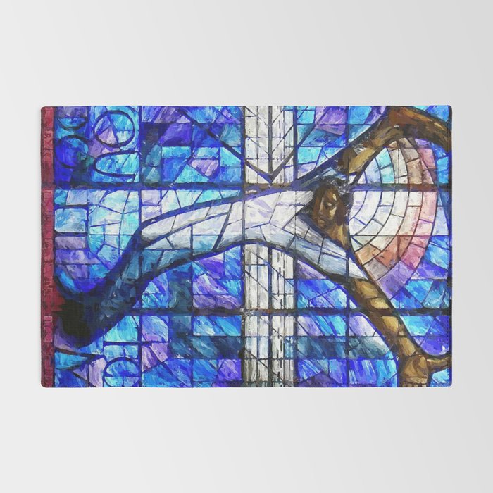 African American Portrait Painting of the Wales window at the 16th Street Baptist by Jeanpaul Ferro Rug Gallery Image 2