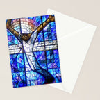 African American Portrait Painting of the Wales window at the 16th Street Baptist by Jeanpaul Ferro Stationery Card Gallery Image 2