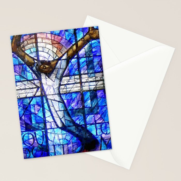African American Portrait Painting of the Wales window at the 16th Street Baptist by Jeanpaul Ferro Stationery Card Gallery Image 2