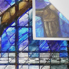 African American Portrait Painting of the Wales window at the 16th Street Baptist by Jeanpaul Ferro Wall Tapestry Gallery Image 3