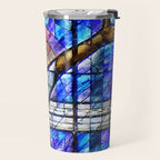 African American Portrait Painting of the Wales window at the 16th Street Baptist by Jeanpaul Ferro Travel Mug Gallery Image 2