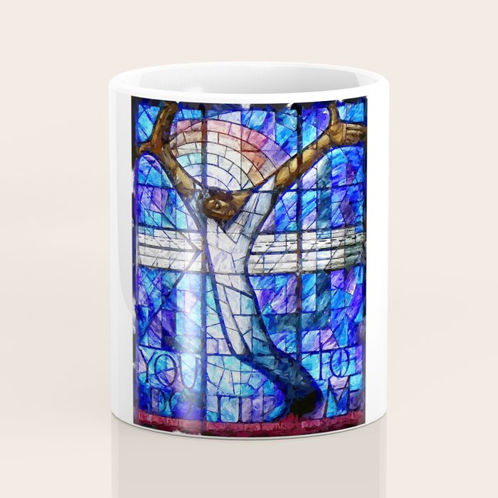 African American Portrait Painting of the Wales window at the 16th Street Baptist by Jeanpaul Ferro Coffee Mug Gallery Image 4