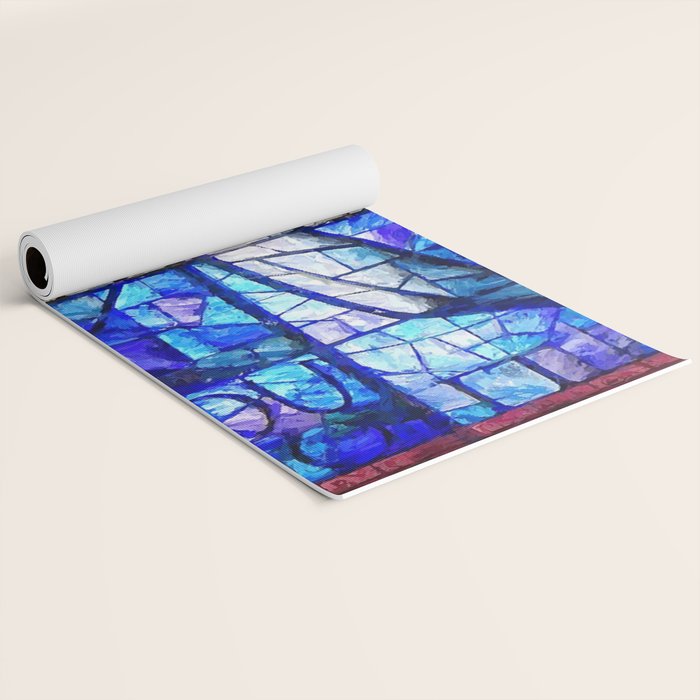 African American Portrait Painting of the Wales window at the 16th Street Baptist by Jeanpaul Ferro Yoga Mat Gallery Image 2
