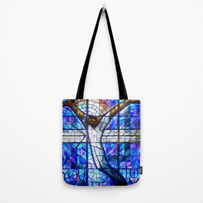 African American Portrait Painting of the Wales window at the 16th Street Baptist by Jeanpaul Ferro Tote Bag Gallery Image 2