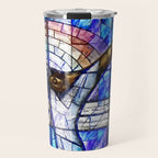 African American Portrait Painting of the Wales window at the 16th Street Baptist by Jeanpaul Ferro Travel Mug Gallery Image 1