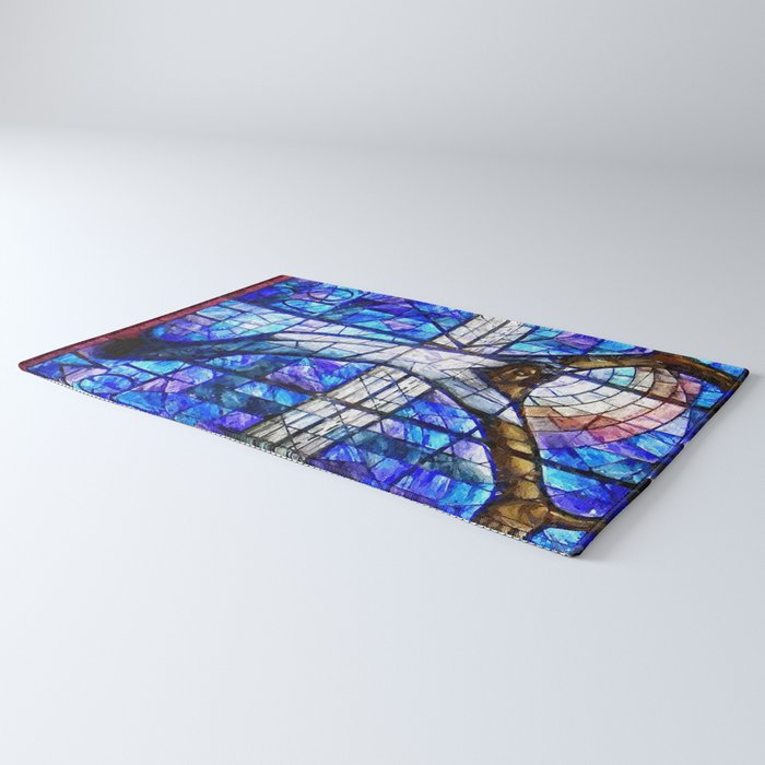 African American Portrait Painting of the Wales window at the 16th Street Baptist by Jeanpaul Ferro Rug Gallery Image 3