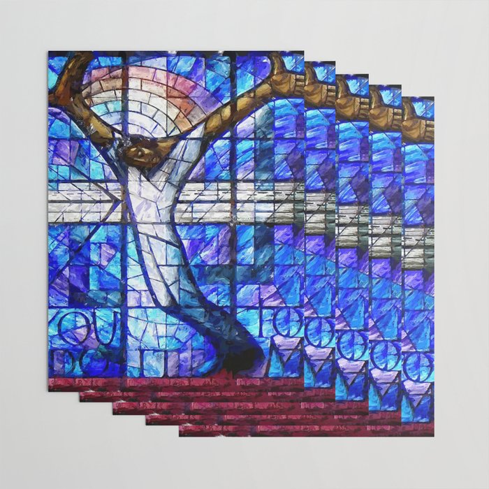 African American Portrait Painting of the Wales window at the 16th Street Baptist by Jeanpaul Ferro Wrapping Paper Gallery Image 3