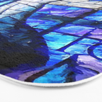 African American Portrait Painting of the Wales window at the 16th Street Baptist by Jeanpaul Ferro Bath Mat Gallery Image 3