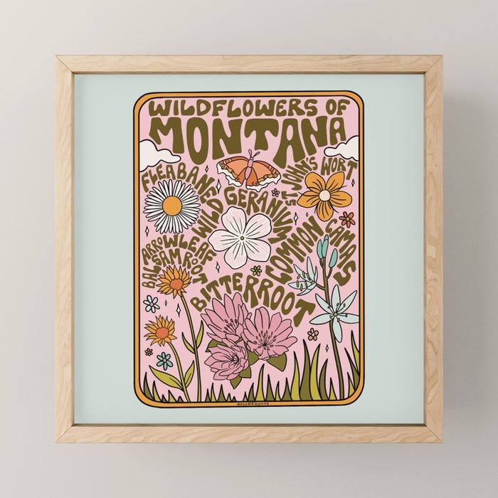 Montana Wildflowers Mini Art Print Gallery Image 1