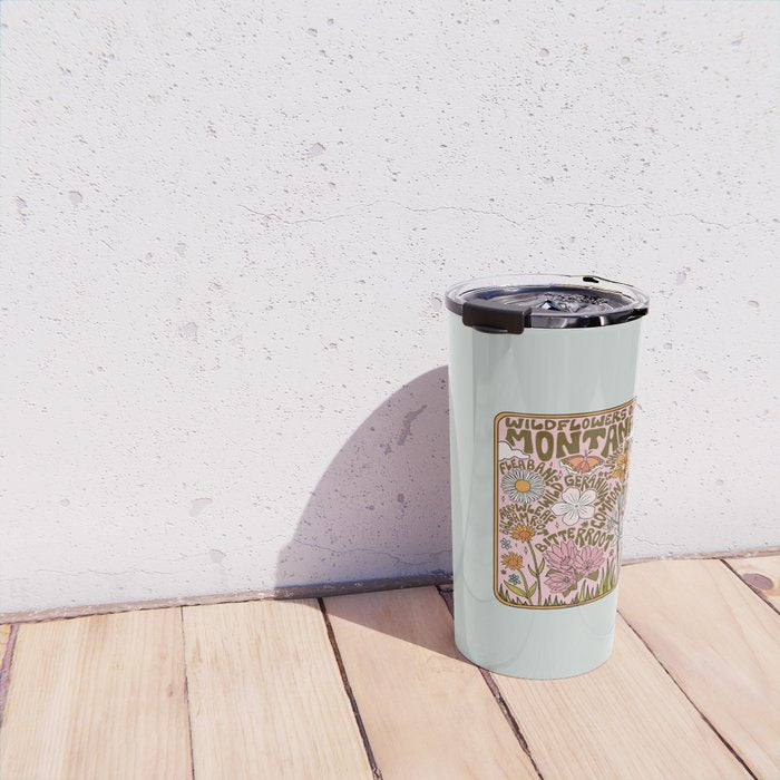 Montana Wildflowers Travel Mug Gallery Image 4