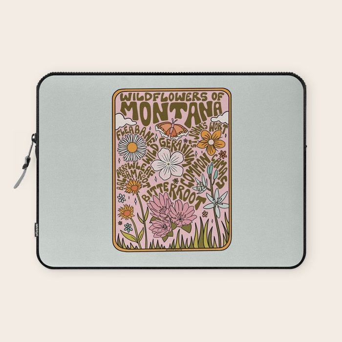 Montana Wildflowers Laptop Sleeve Gallery Image 1
