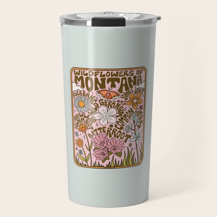 Montana Wildflowers Travel Mug Gallery Image 1