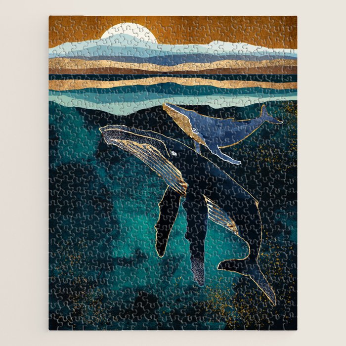 Moonlit Whales Jigsaw Puzzle Gallery Image 1