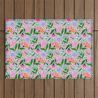 Summery Bright Floral  Outdoor Rug Gallery Image 1