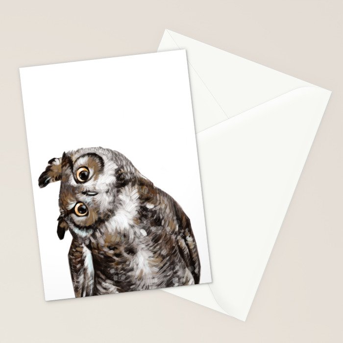 Owl Stationery Card Gallery Image 2