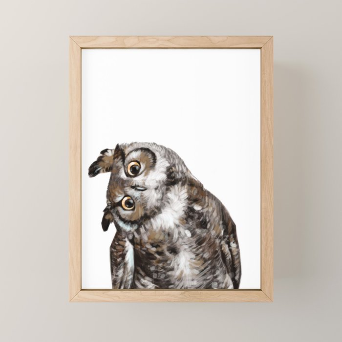 Owl Mini Art Print Gallery Image 1