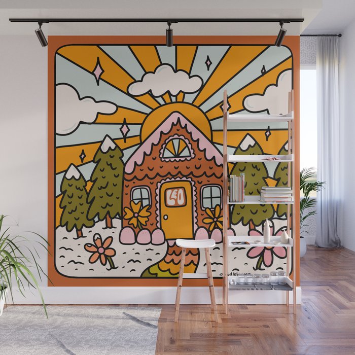 Leo Gingerbread House Wall Mural Gallery Image 1