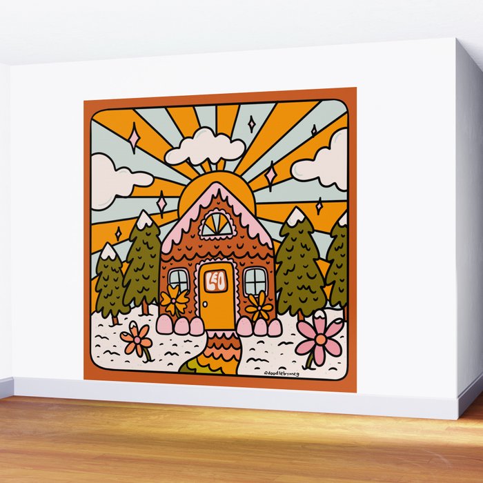 Leo Gingerbread House Wall Mural Gallery Image 2