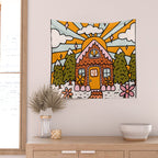 Leo Gingerbread House Wall Tapestry Gallery Image 2