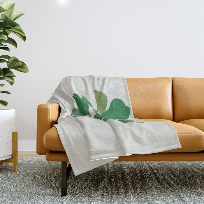 Cat and Plant 73: I got a Whale! Throw Blanket Gallery Image 1