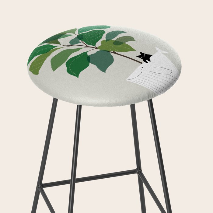 Cat and Plant 73: I got a Whale! Stool Gallery Image 2